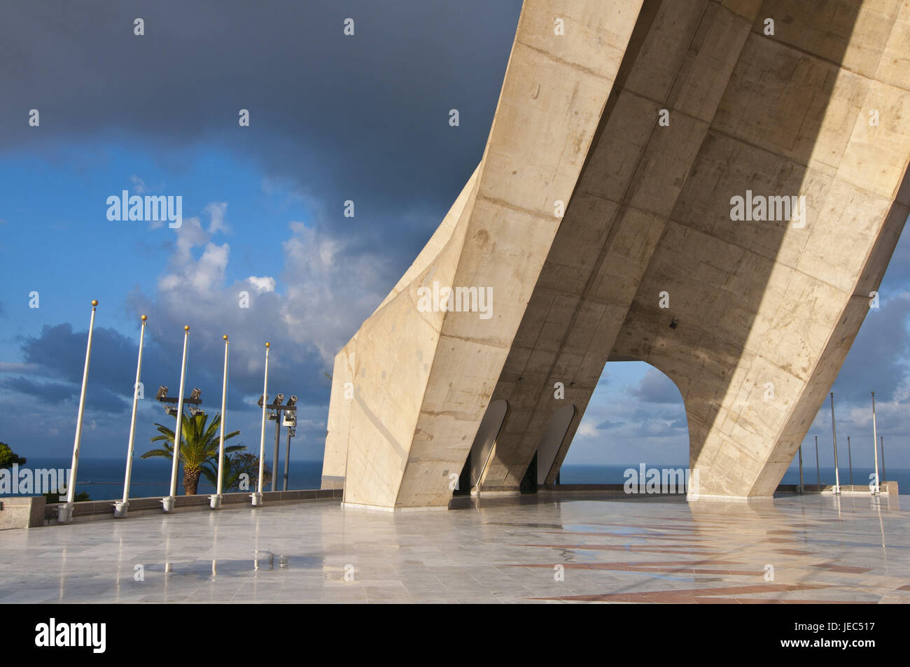 Le monument des martyrs à Alger, capitale de l'Algérie, l'Afrique, Banque D'Images