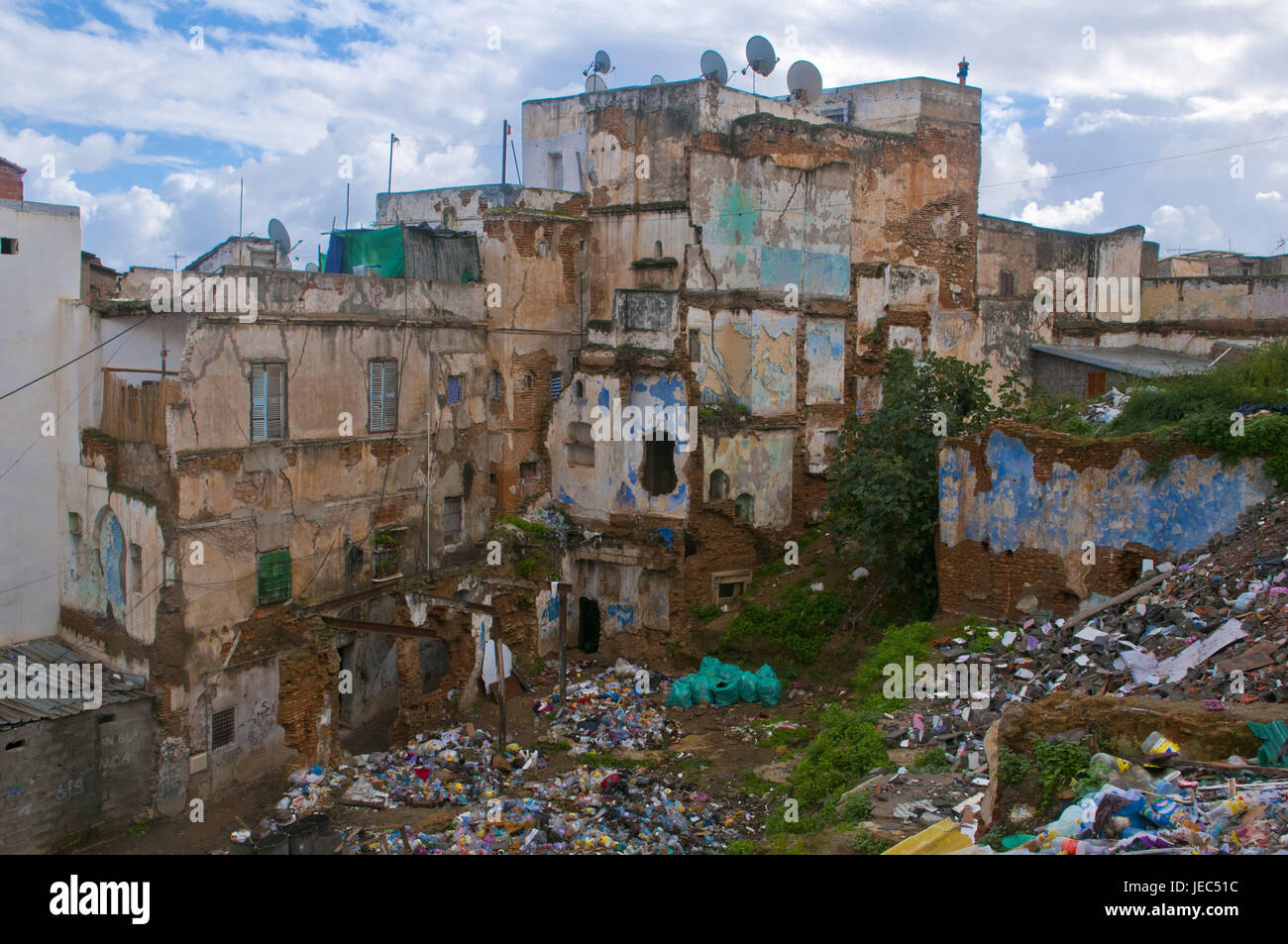 Maison de la décomposition de l'UNESCO du patrimoine culturel mondial de la casbah, la vieille ville d'Alger, capitale de l'Algérie, l'Afrique, Banque D'Images