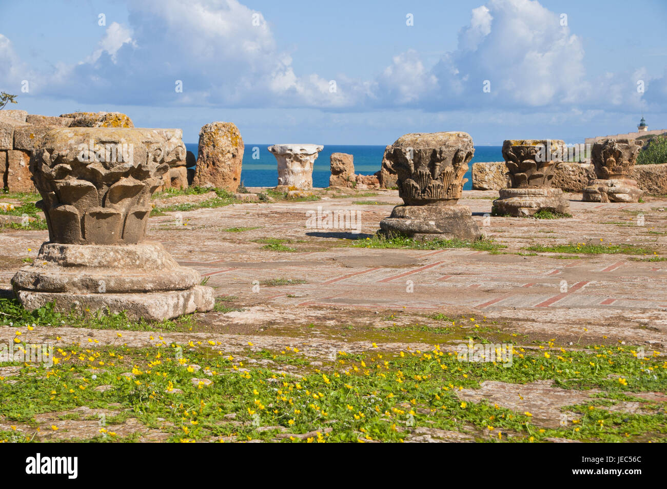 Patrimoine culturel mondial par l'UNESCO les ruines romaines de Tipasa, Algérie, Afrique, Banque D'Images