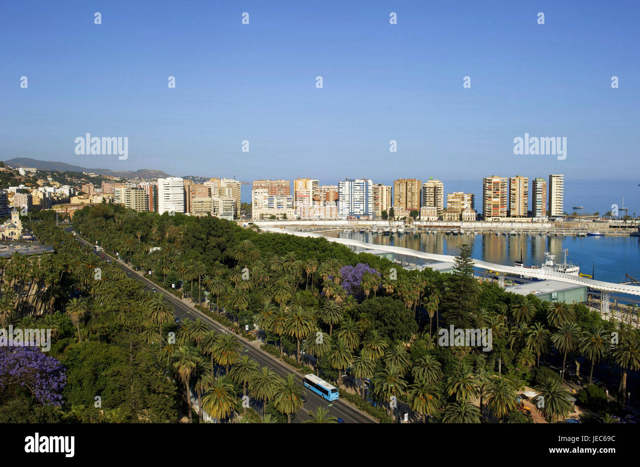 Espagne, Malaga, Paseo del Parque, Banque D'Images