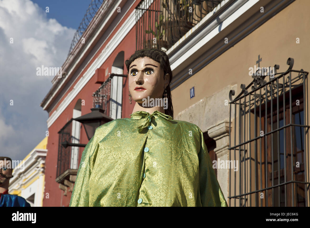 Guatemala, Antigua Guatemala, enregistrer, rue Gigantes, nouvelle année, Banque D'Images