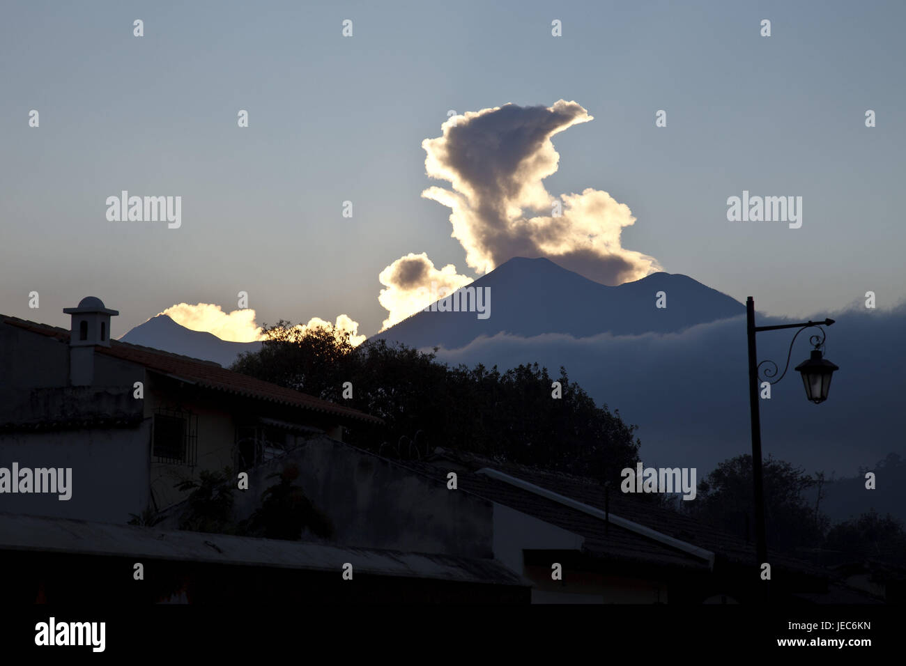 Guatemala, Antigua Guatemala, volcan Acatenango, feu, épidémie, Banque D'Images