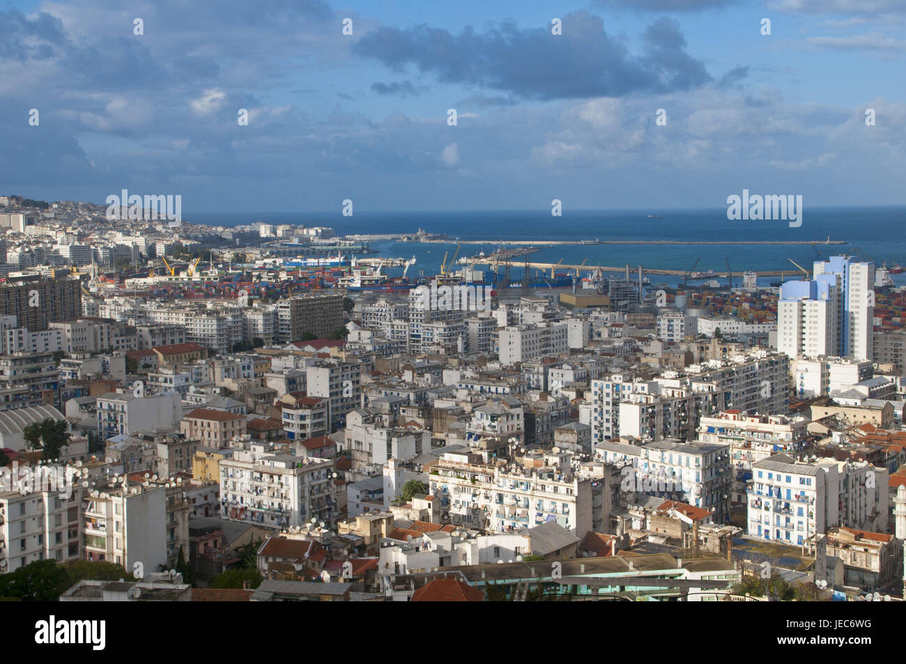 Vue sur Alger, capitale de l'Algérie, l'Afrique, Banque D'Images