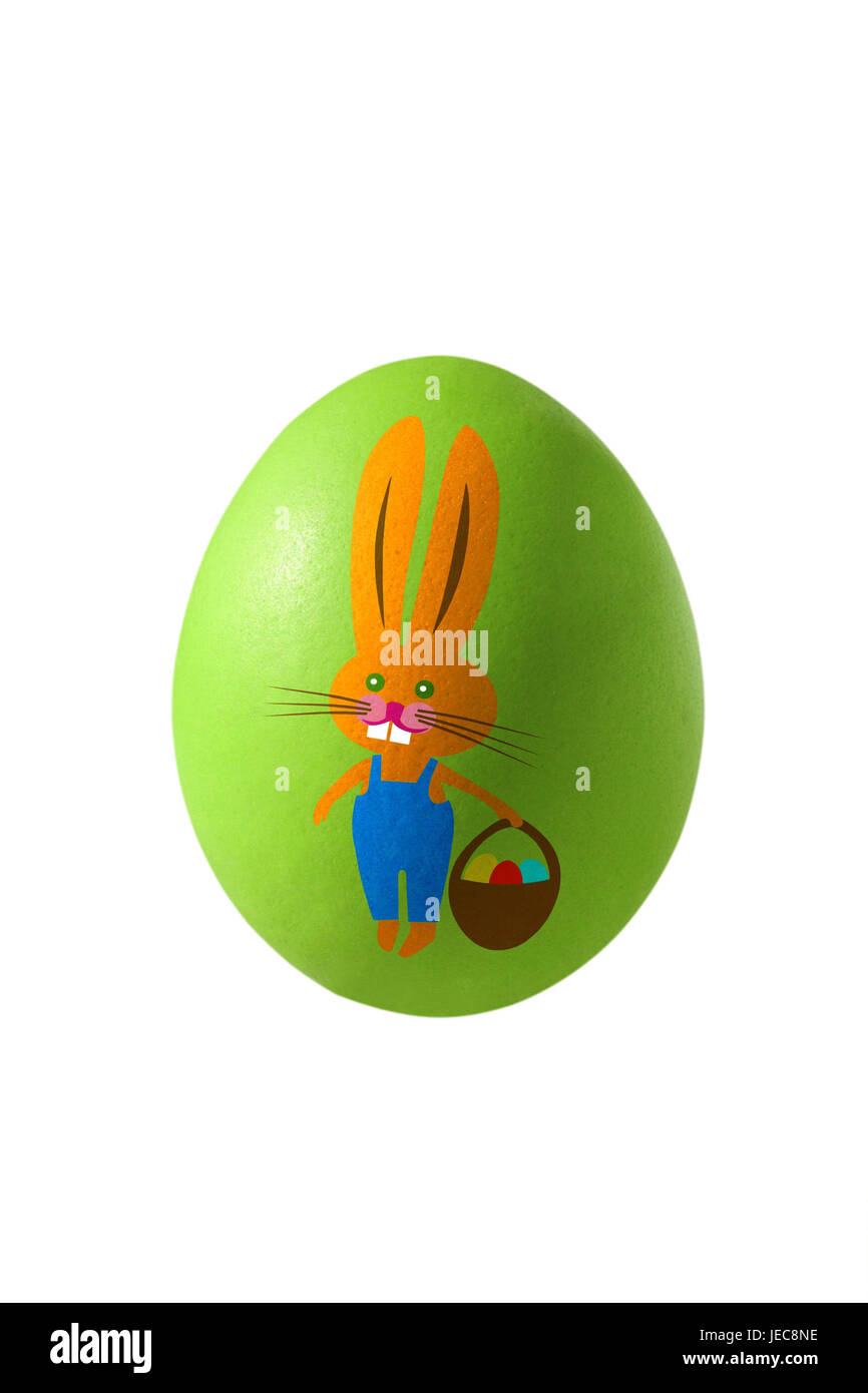 Oeufs de Pâques, Pâques, vert, peintures, "lapin de Pâques", de la culture, fête, fête de Pâques, Pâques, Pâques traditions, tradition, décoration de Pâques, Pâques bijoux, décoration, österlich, oeuf, un tintedly Hühnerei,,,, de couleurs vives, peint sur toile, individuellement, le lièvre, leveret, personnage de conte de fées, avec douceur, drôlement, habilement, motif de Pâques, la saison, le printemps, l'icône de l'objet, de l'enfance, photographie, Frei's plate, Banque D'Images