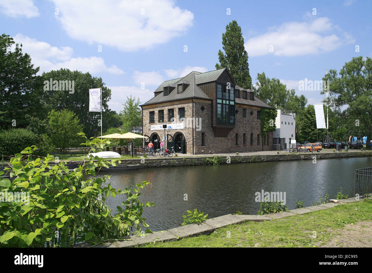 Allemagne, Mülheim dans la dysenterie, Rhénanie du Nord-Westphalie, l'île d'écluse, musée, maison Ruhrnatur, Banque D'Images