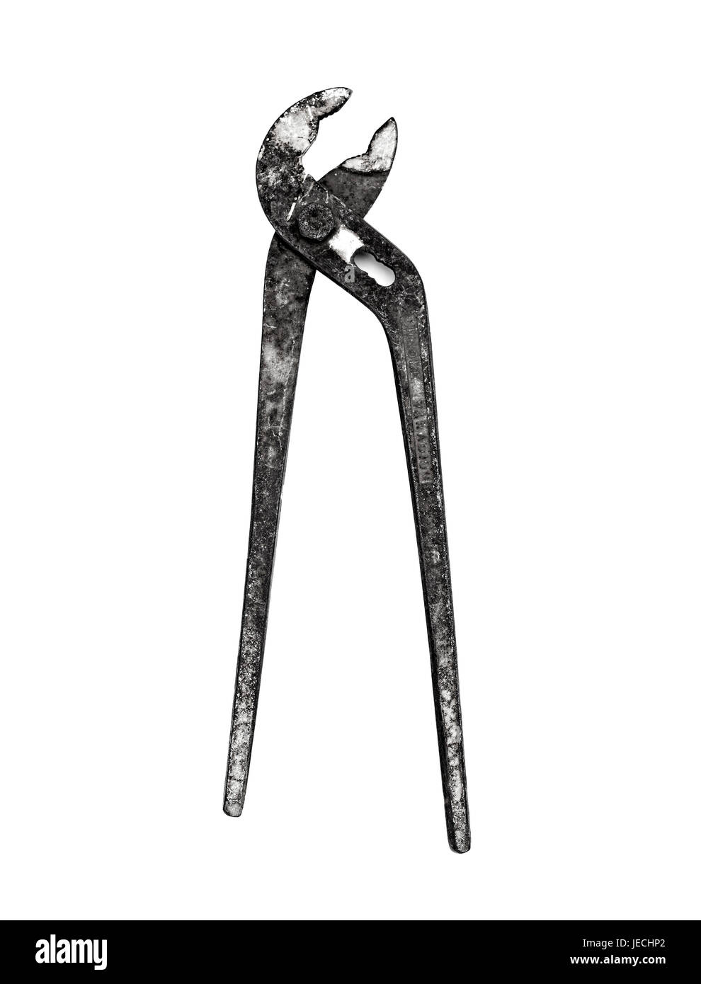Le noir et blanc vintage clé dynamométrique avec poignée en bois Banque D'Images