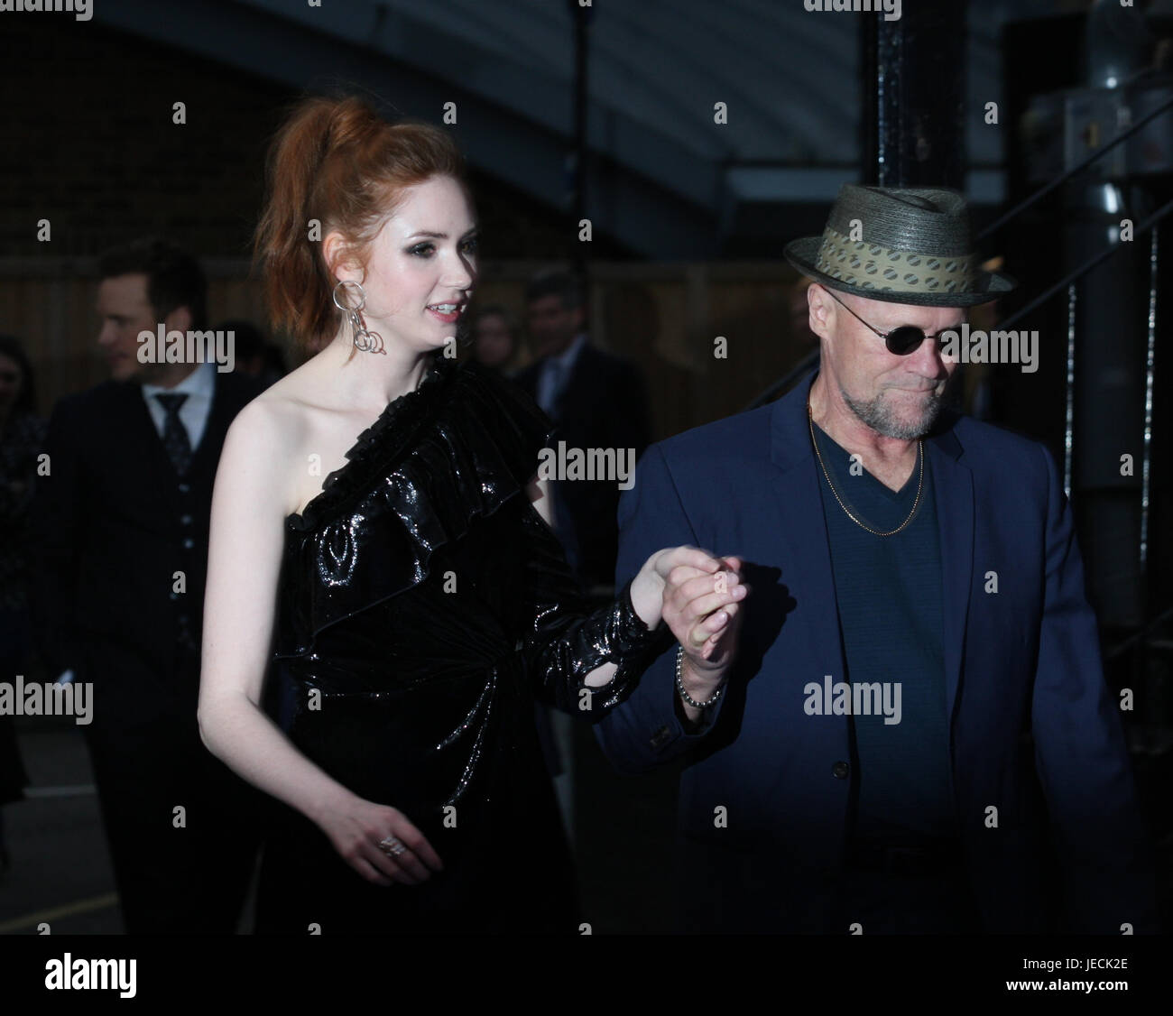 Karen Gillan et Michael Rooker assister les gardiens de la Galaxie 2 - projection de gala européen à l'Eventim Apollo le 24 juin 2017, Londres Banque D'Images