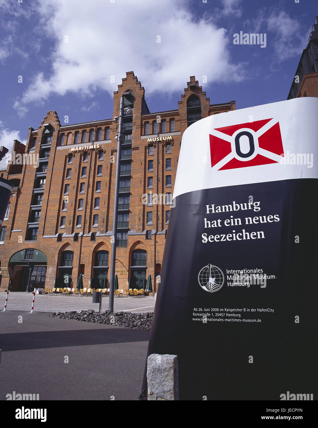 Allemagne, Hambourg, mémoire impériale B, International Maritime Museum, à l'extérieur, signe, ville, ville de mémoire, Harbour City, musée, la navigation, la navigation histoire, histoire de la marine, expositions, maquettes de navires, tableaux, miniatures, des uniformes, du tourisme, de l'endroit d'intérêt, Banque D'Images