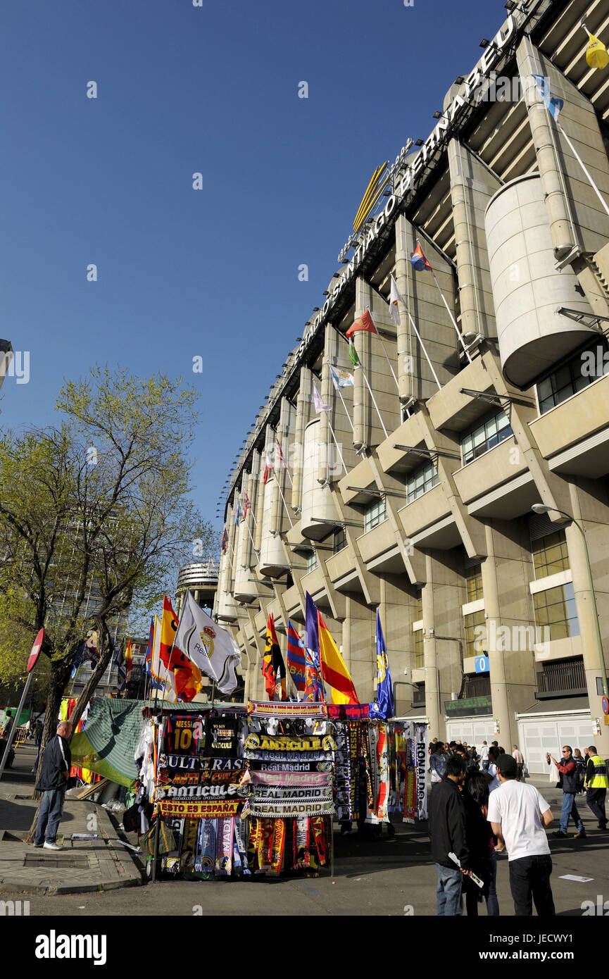 Espagne, Madrid, Santiago Bernabeu, ventilateur article, Banque D'Images