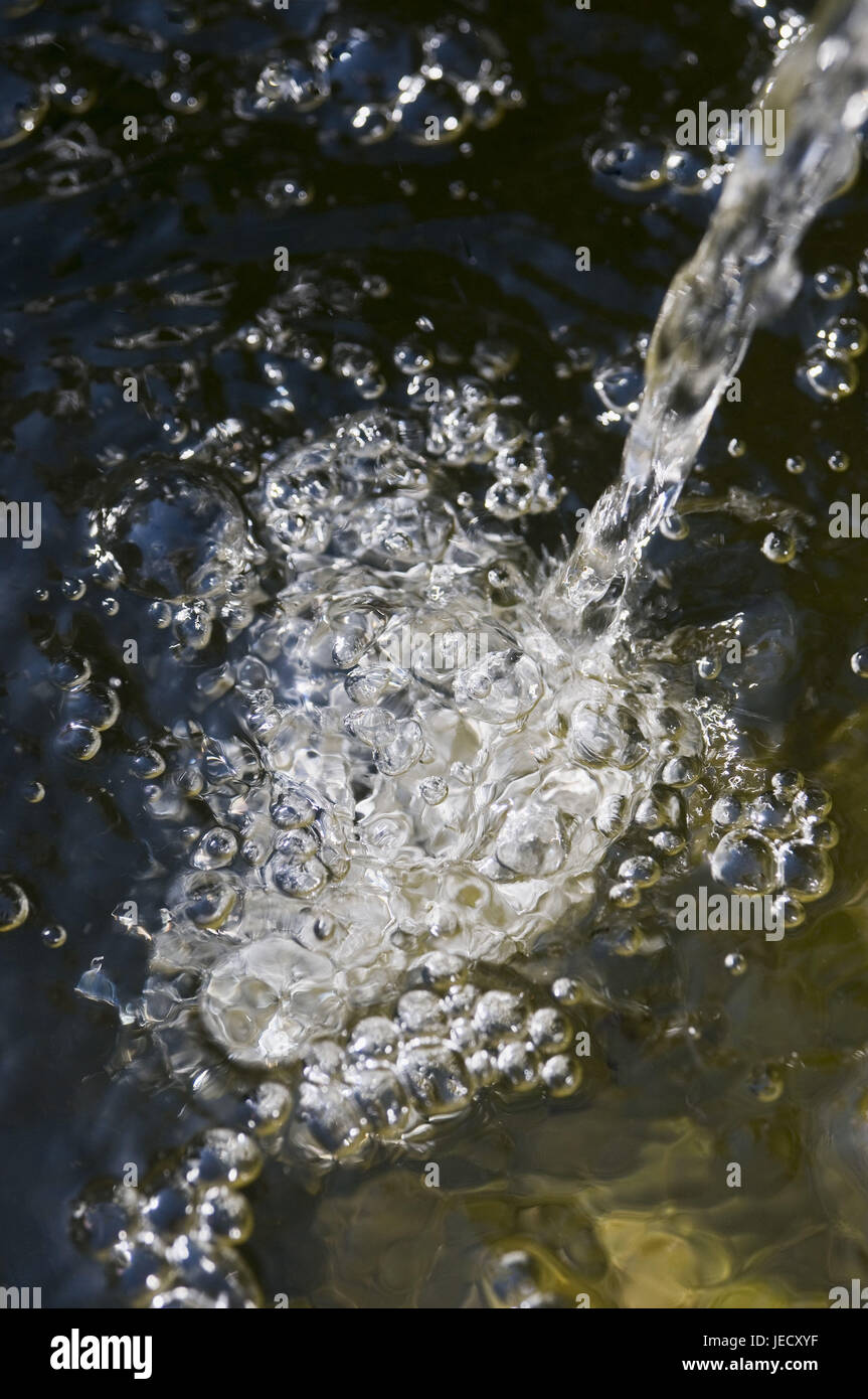 Bulles d'eau dans une fontaine, Close up, Banque D'Images