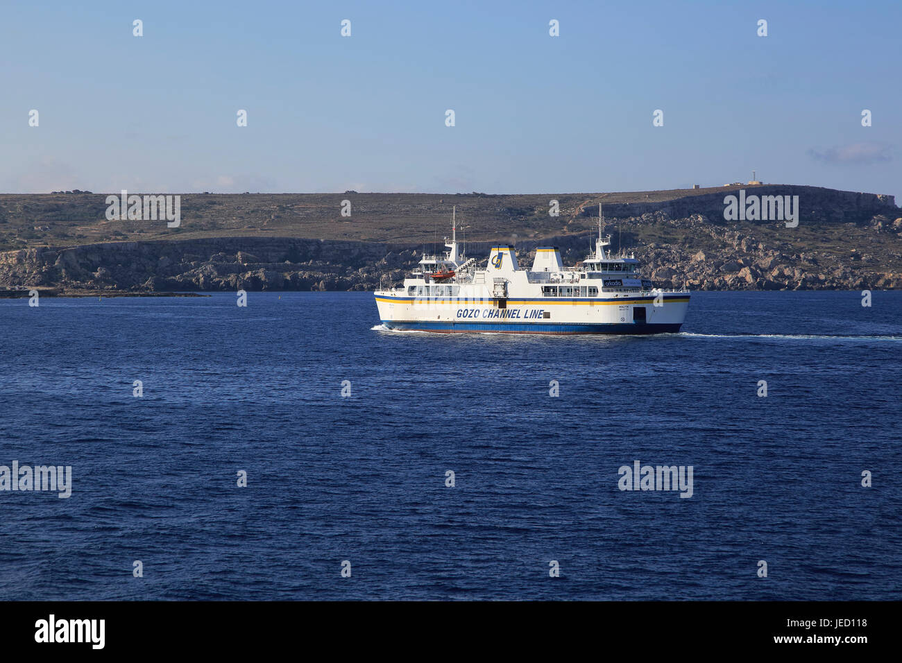 Canal de Gozo ferry crossing navire de ligne entre les îles de Malte et Gozo Comino passant Banque D'Images