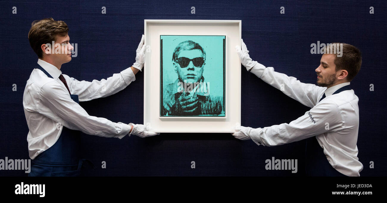 Londdon, UK. 23 juin 2017. Photo : Autoportrait, 1963-1964, par Andy Warhol, estimer GBP 5-7m. Aperçu de Sotheby's Contemporary Art Evening Sale qui aura lieu le 28 juin 2017. Banque D'Images