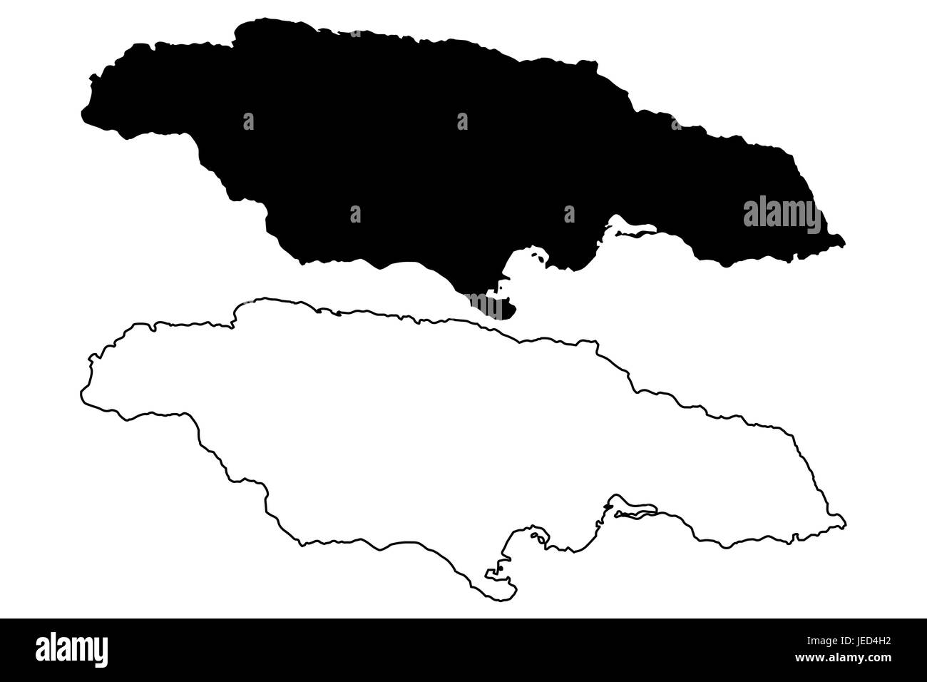 Carte de la Jamaïque, d'illustration vectorielle scribble sketch Jamaïque Illustration de Vecteur