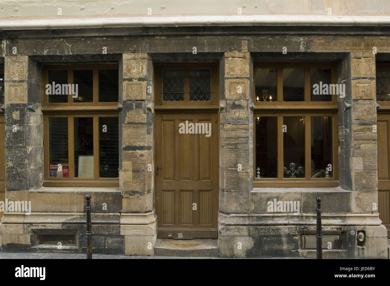 France, Paris, rue de Montmorency, la maison au numéro 51, façade, détail, Banque D'Images