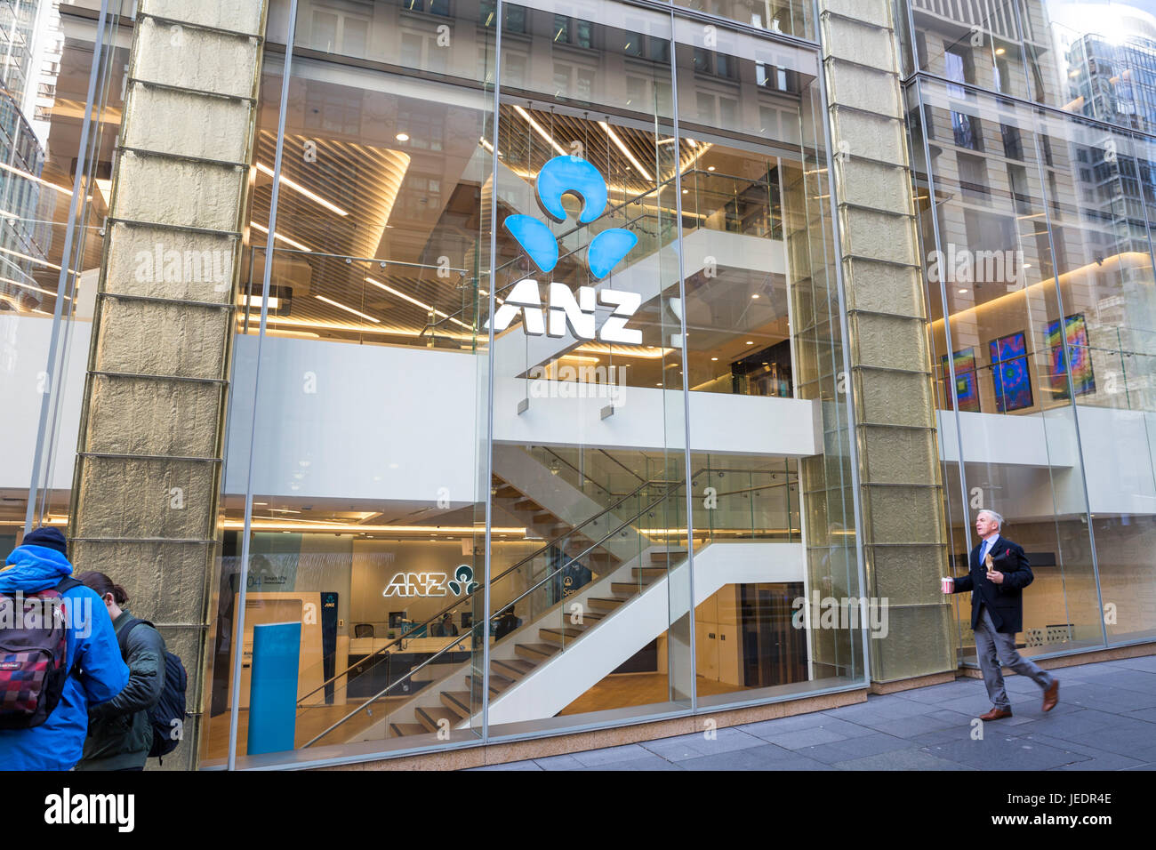 Succursale de la banque ANZ à Martin Place, Sydney, Australie Banque D'Images