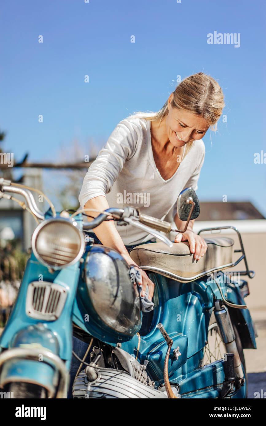 Libre de moto vintage Banque D'Images