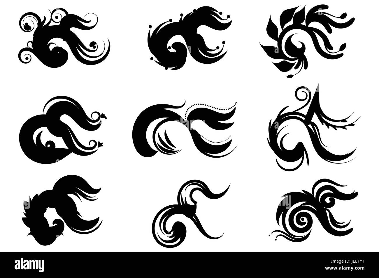 Les neuf en Thaïlande,style vector Illustration de Vecteur