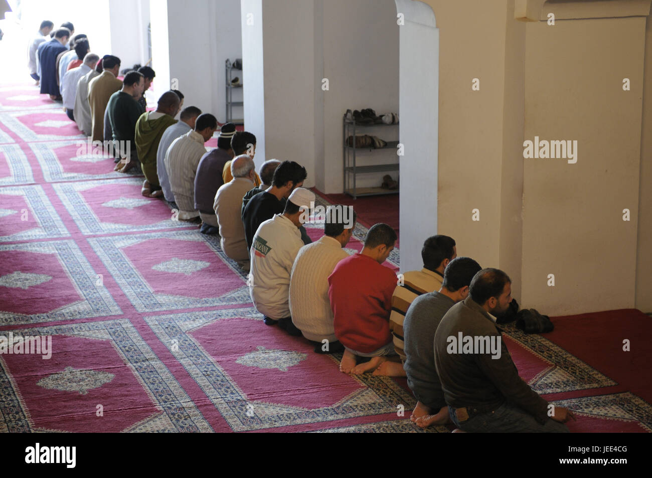 Musulmans religieux, la prière, mosquée, Fès, Maroc, Afrique, Banque D'Images