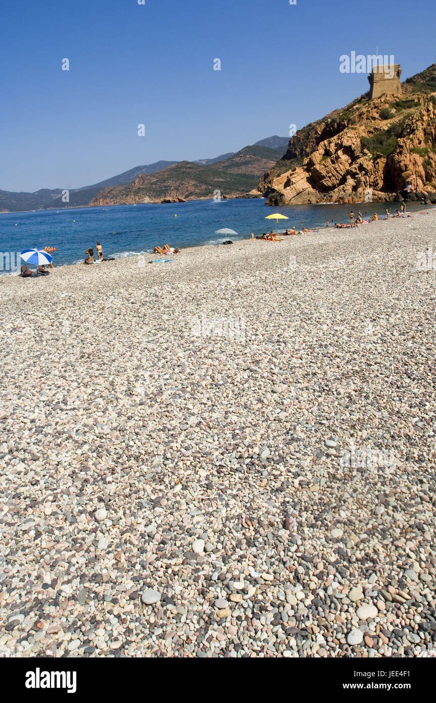 La France, la Corse, l'affranchissement, mer, côte, plage, Banque D'Images