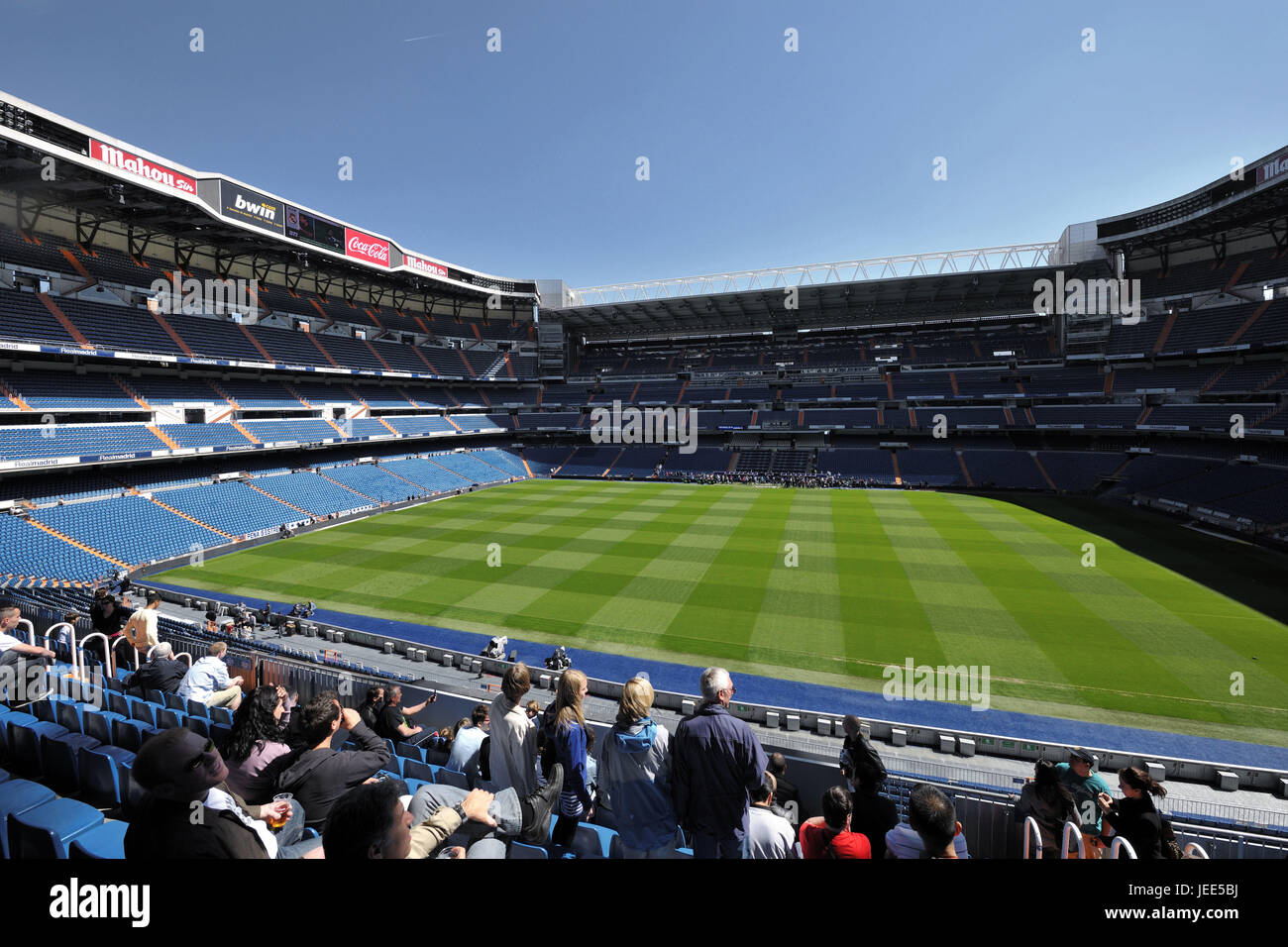 Espagne, Madrid, Santiago Bernabeu, le socle, le spectateur, Banque D'Images