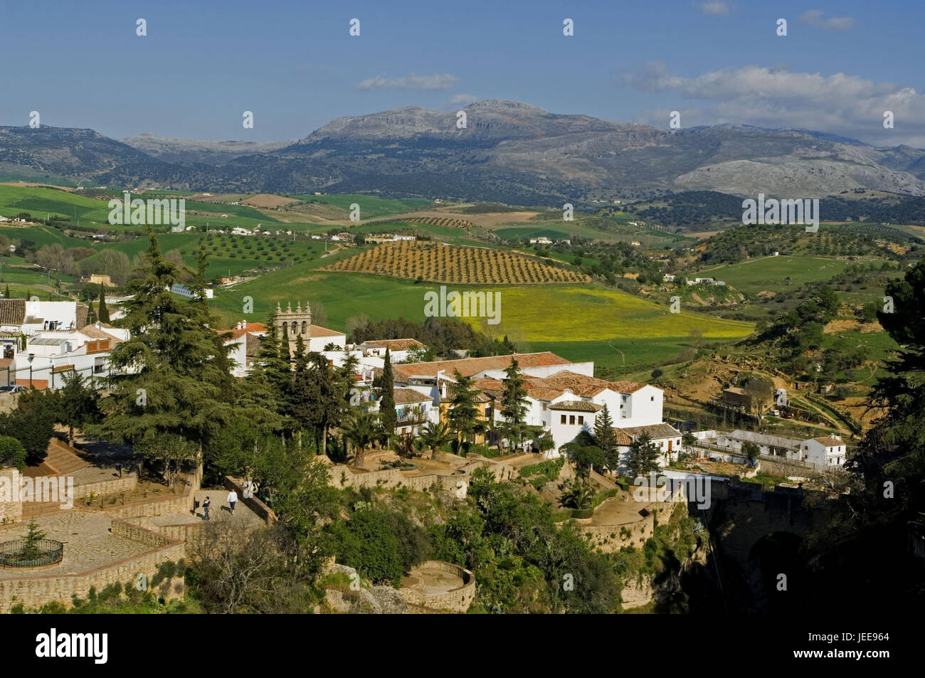 Aperçu Ville, Ronda, Andalousie, Espagne, Banque D'Images