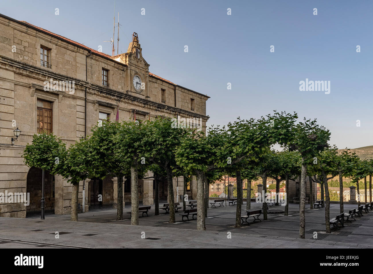 Hôtel de ville de la ville de Medina de Pomar, Burgos, Castille et Leon, Espagne, Europe Banque D'Images