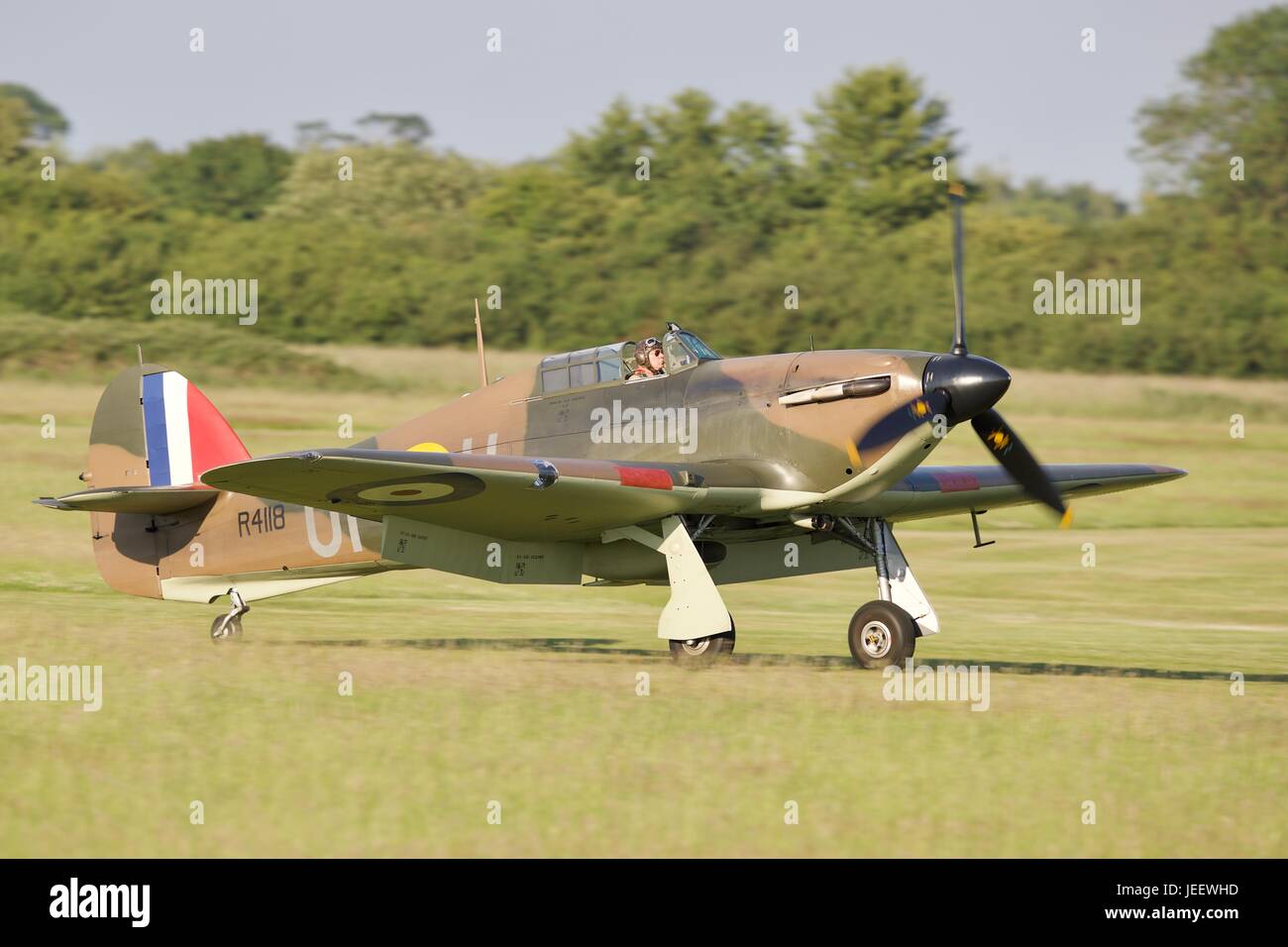 Hawker Hurricane R4118 Circulation au sol à l'ancien directeur de l'aérodrome Banque D'Images