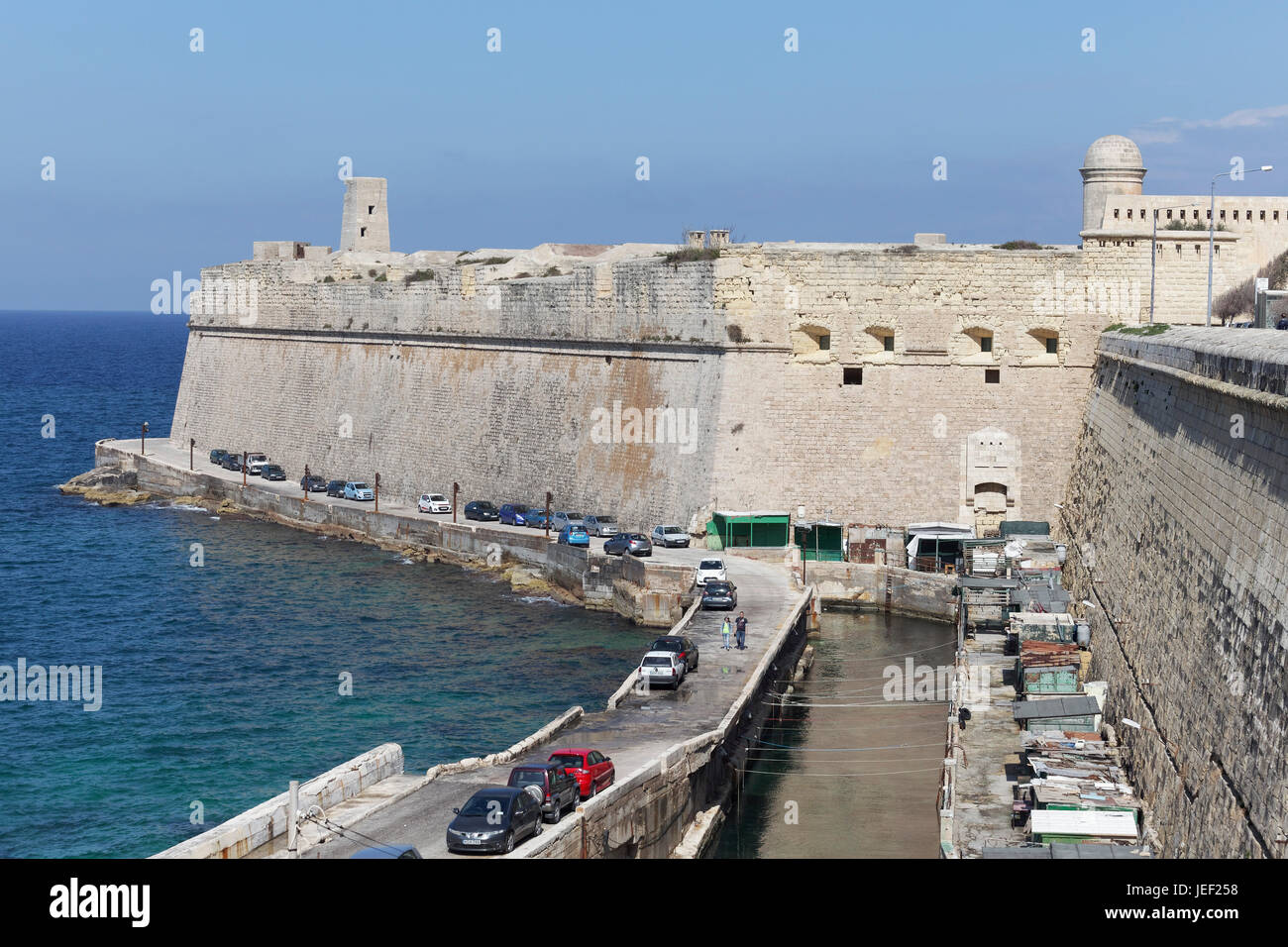 Vue de Saint Grégoire, Bastion Fort Saint-elme, La Valette, Malte Banque D'Images