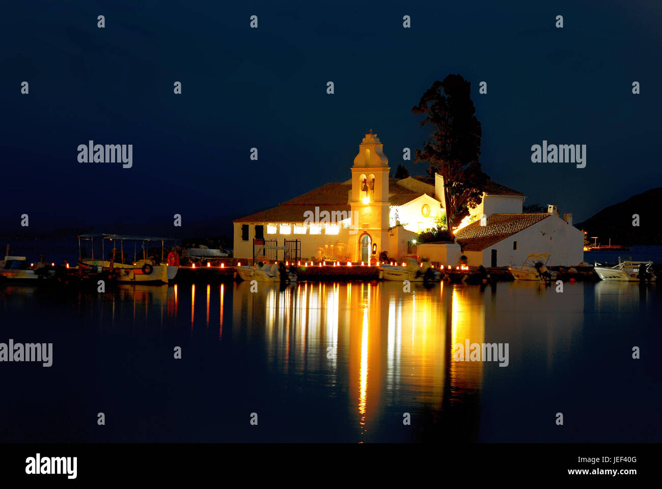 Église Panagia Vlahernon, Corfou, Grèce Banque D'Images