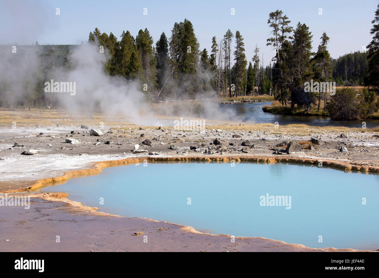 Paysages du parc national de Yellowstone, le parc national de Yellowstone Landschaft im Banque D'Images