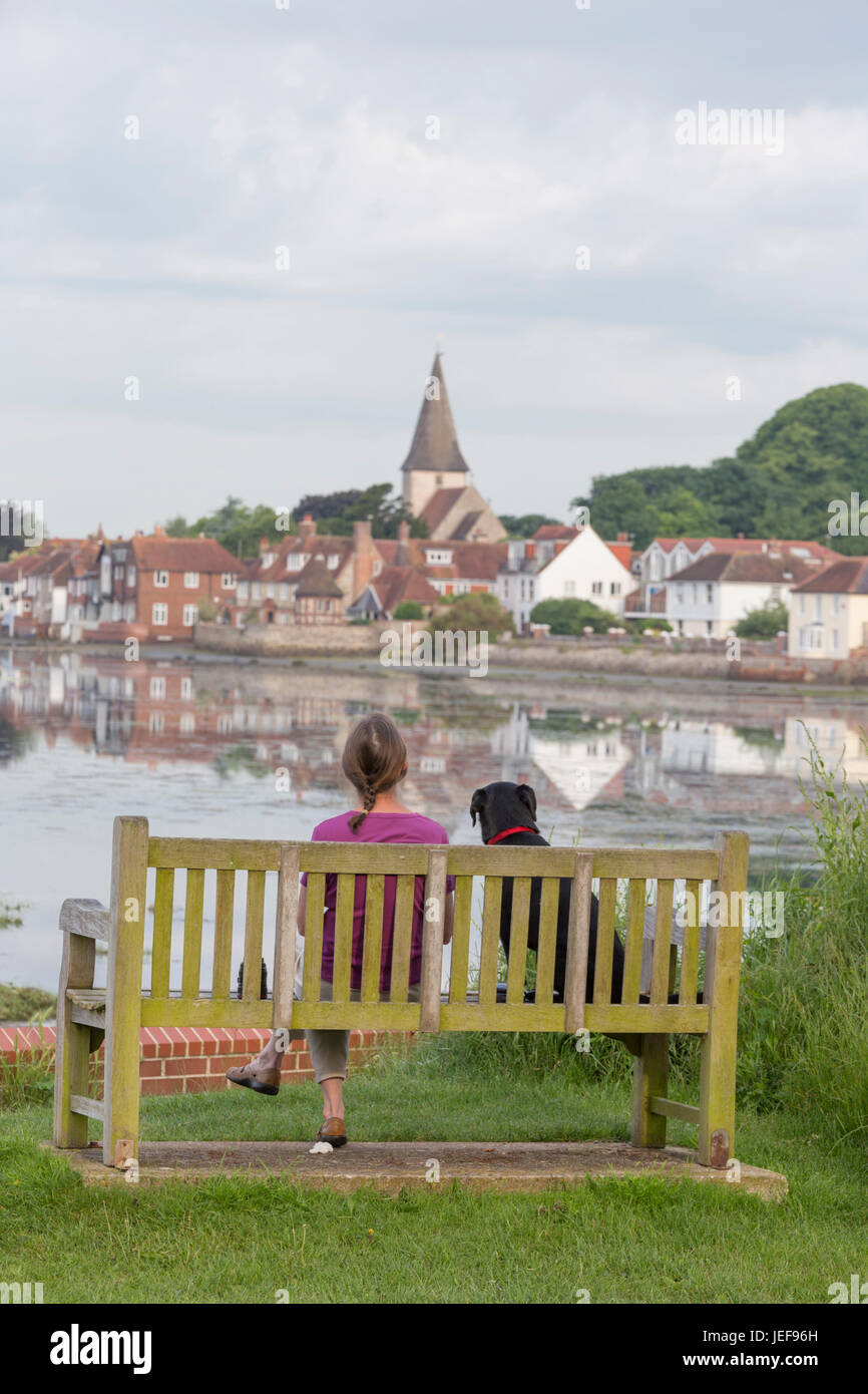 Le joli village côtier de Bosham, West Sussex, England, UK Banque D'Images