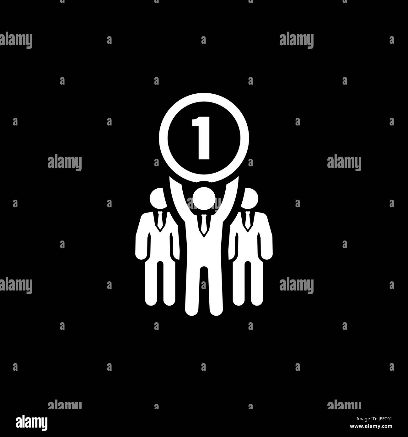 L'icône de gagnant. Design plat du concept d'entreprise. Illustration isolé Illustration de Vecteur