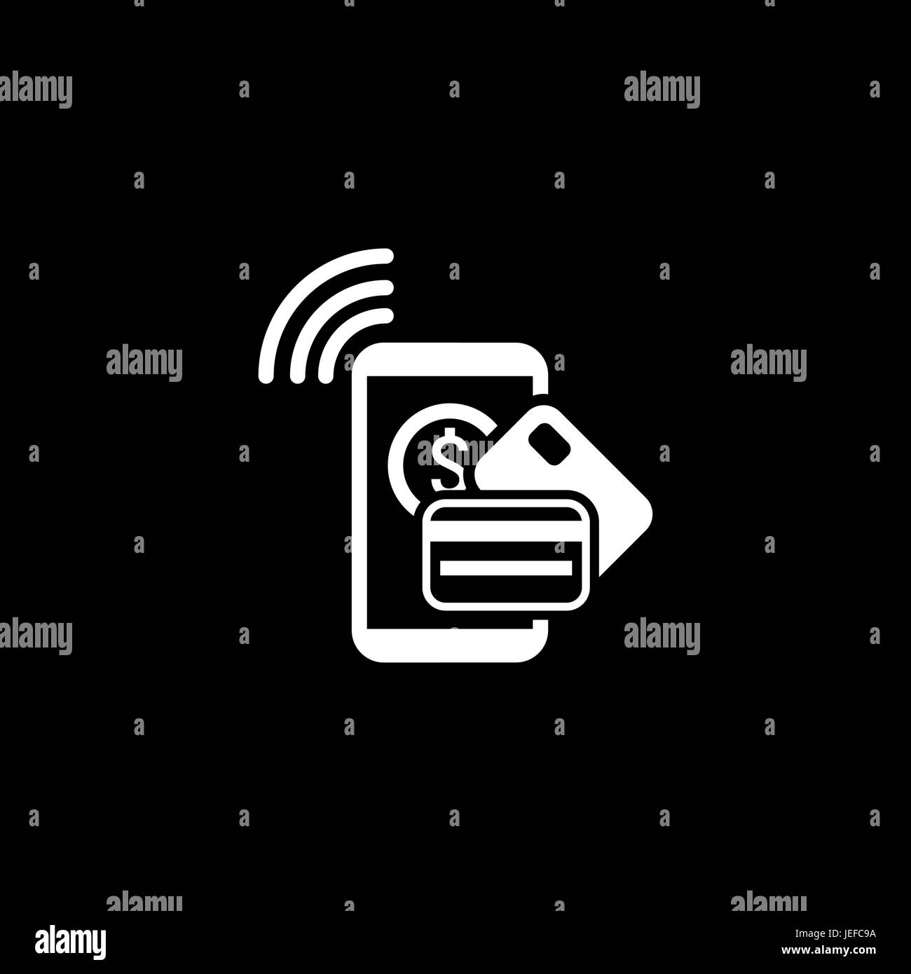 L'icône de paiement mobile. Modèle plat. Concept d'entreprise. Illustration isolé Illustration de Vecteur