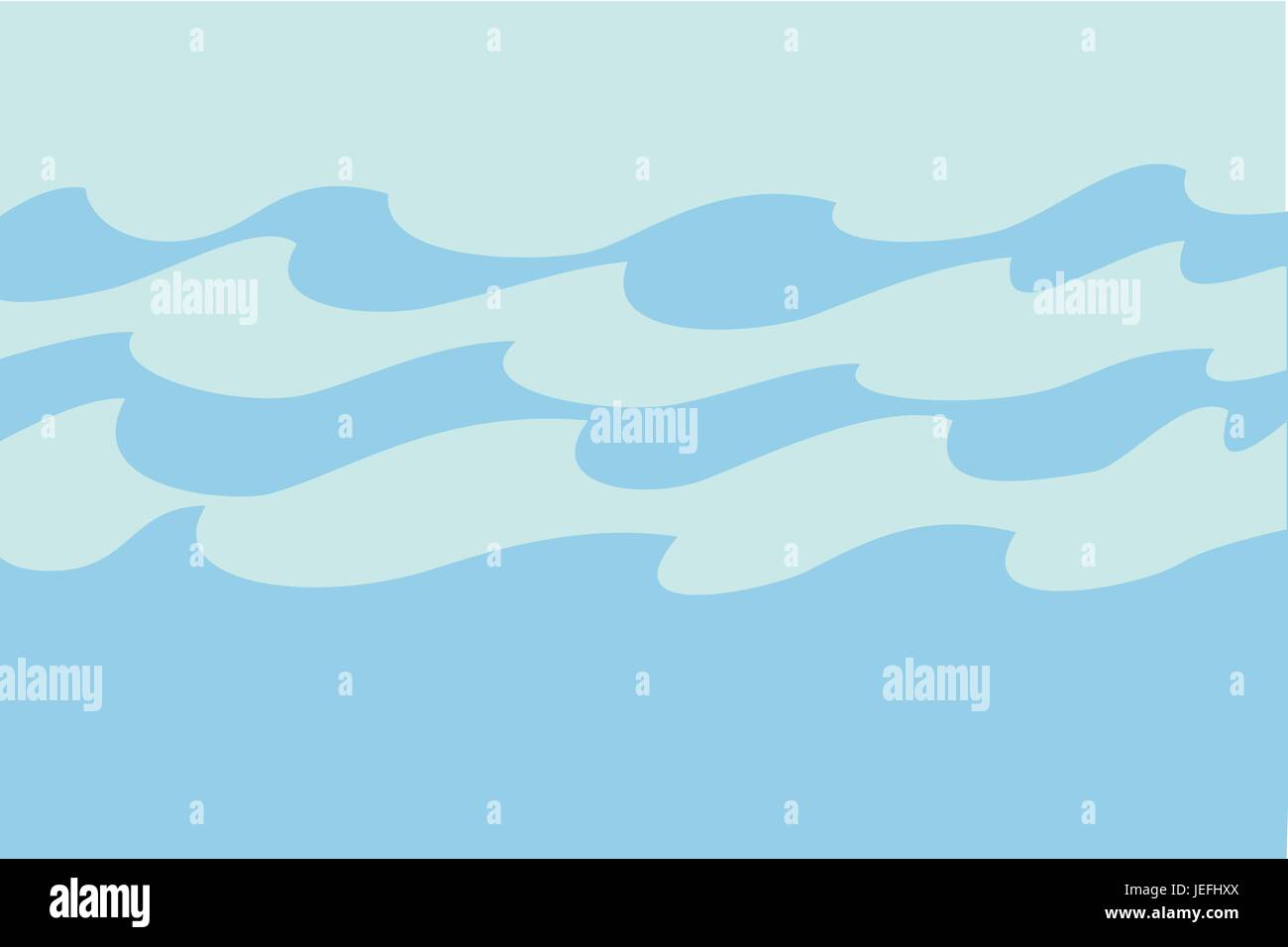 Stilisierte blaue Wellen Illustration de Vecteur