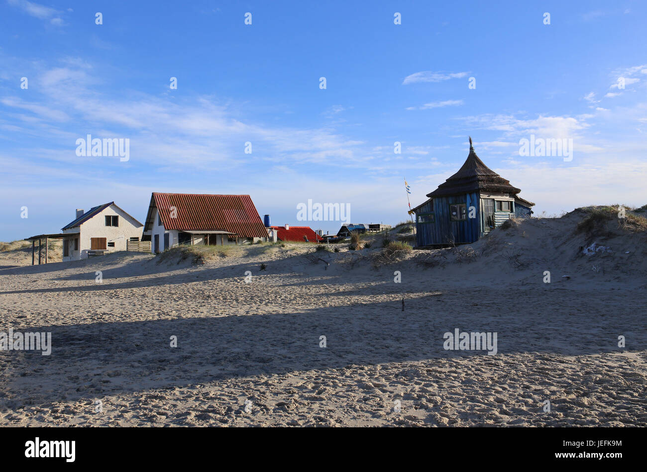 Valizas Beach Hut en Uruguay. Banque D'Images