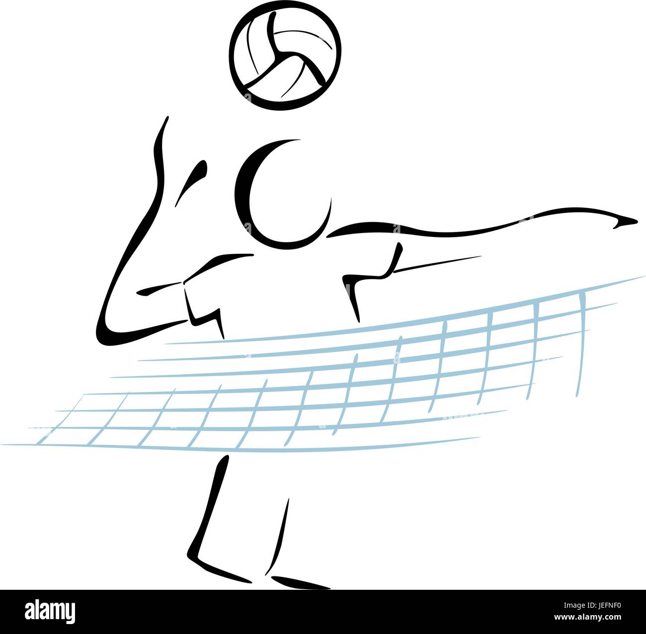 Joueur de volley-ball Illustration de Vecteur