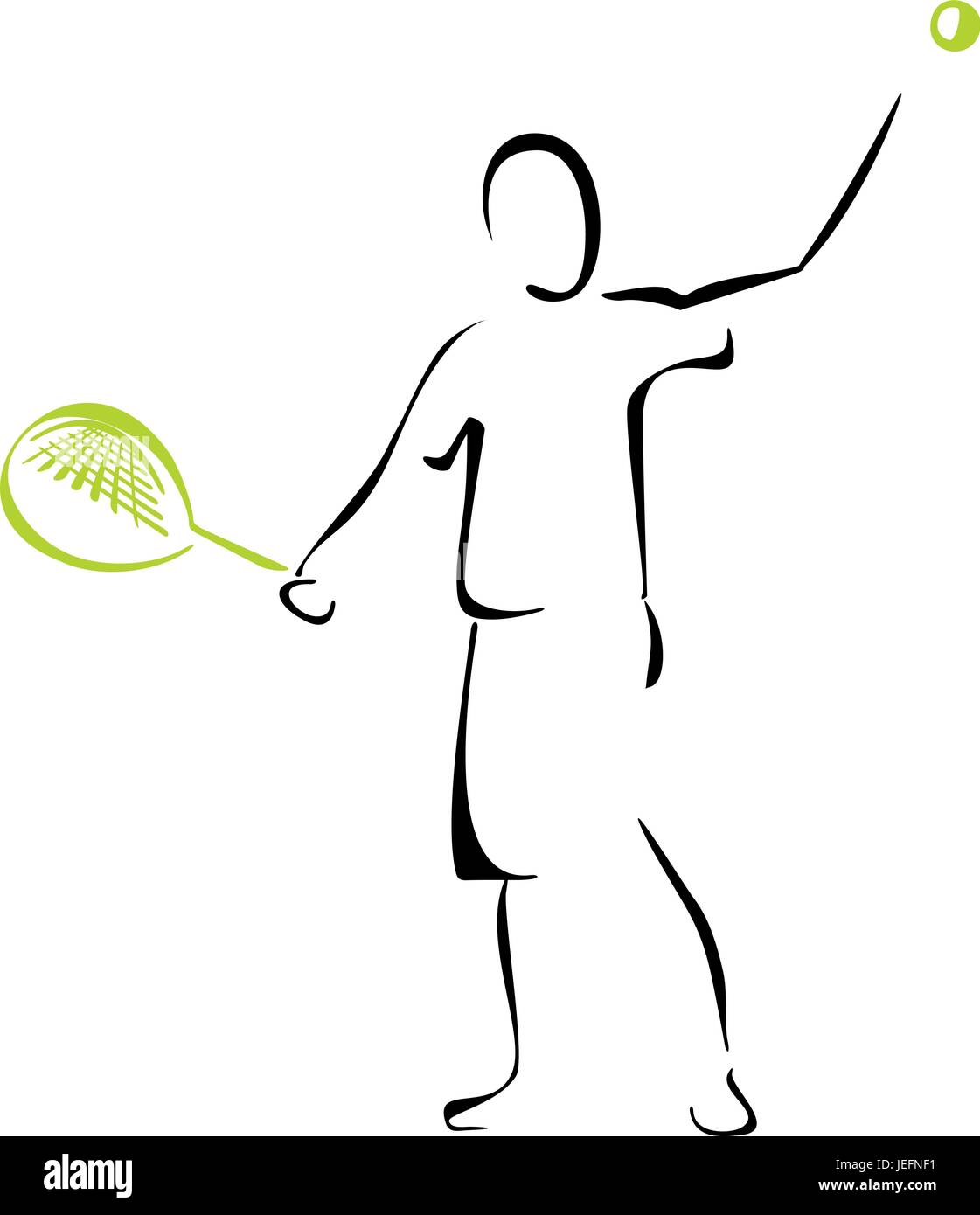 Joueuse de tennis Illustration de Vecteur