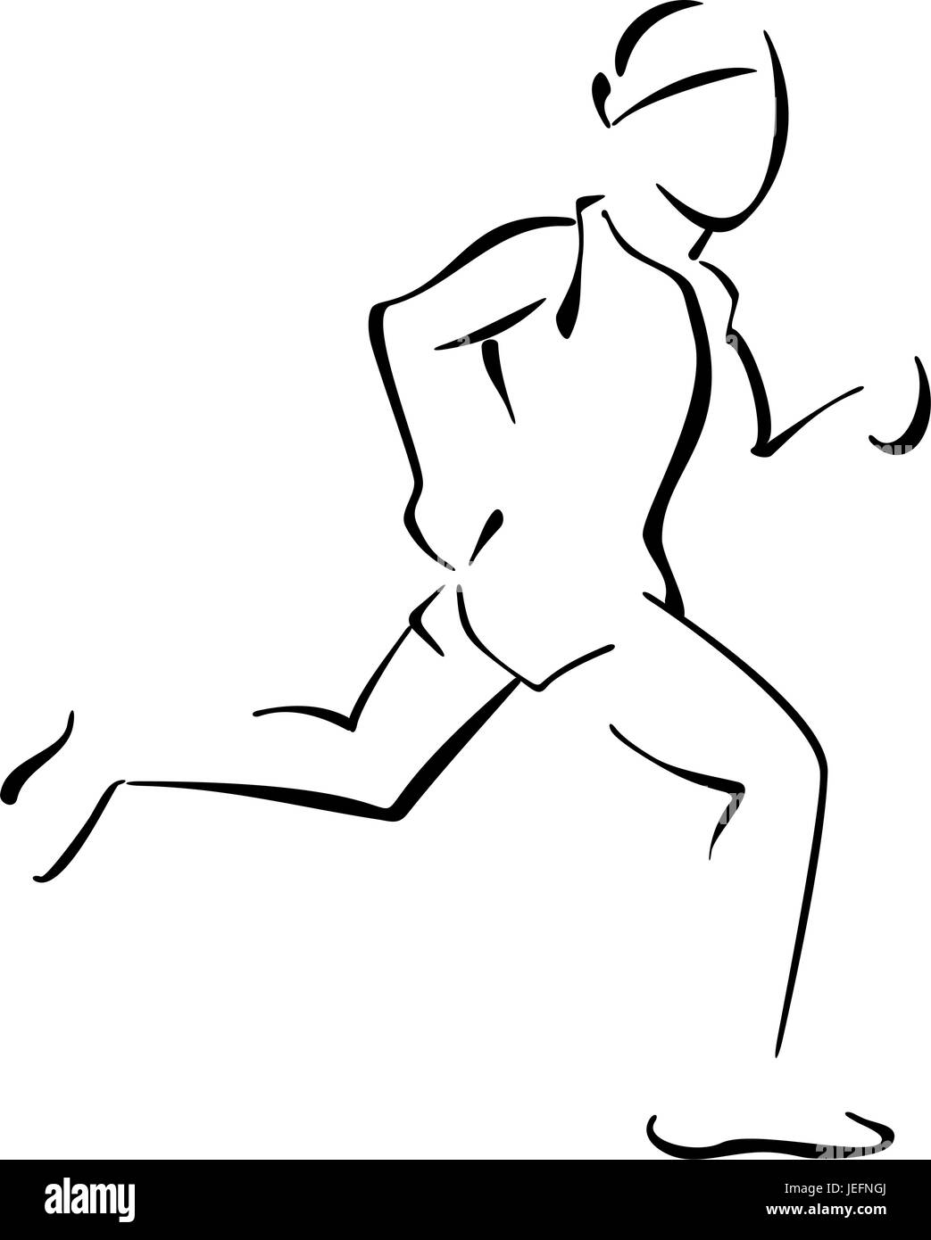 Running homme Illustration de Vecteur
