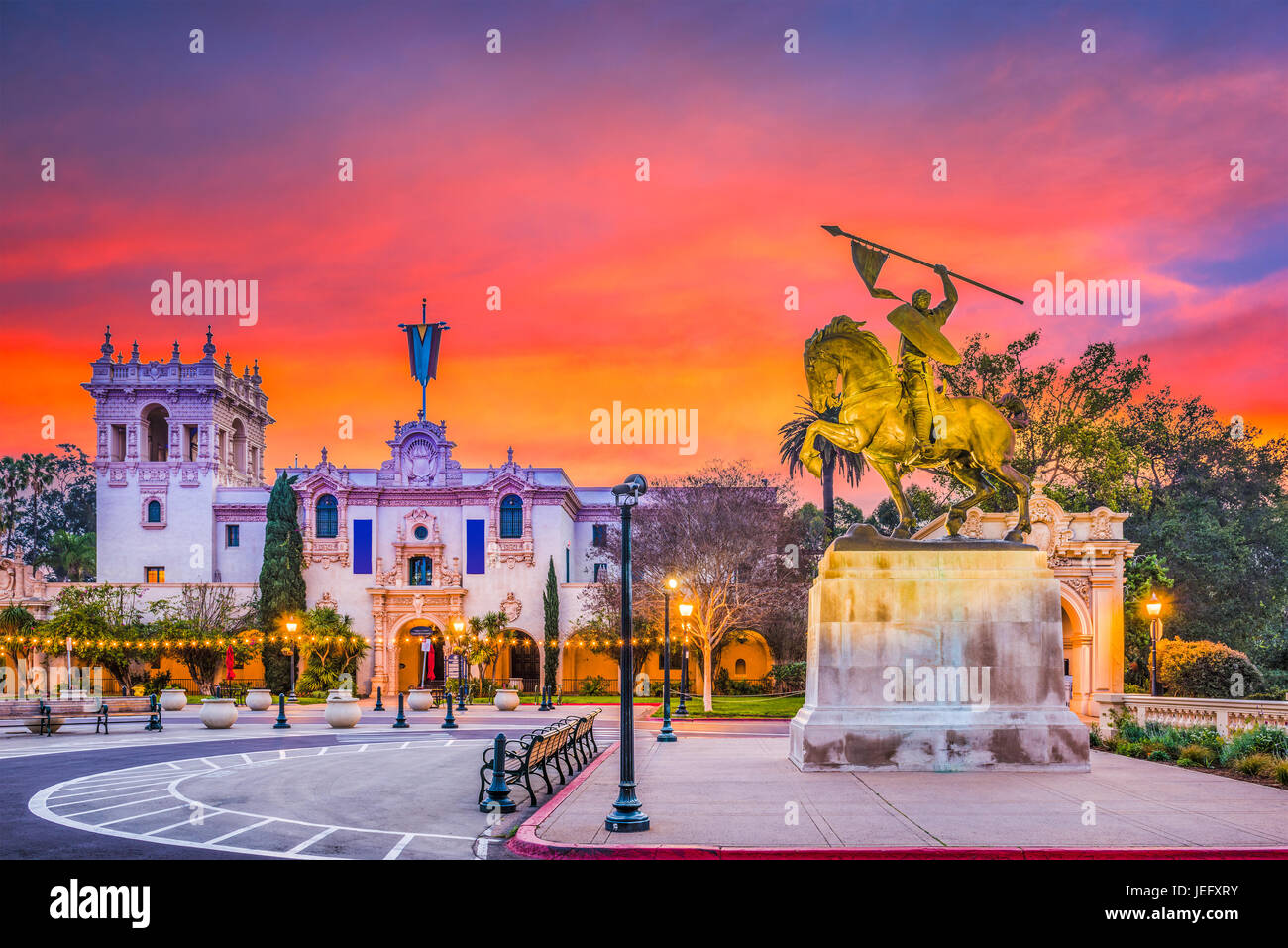 San Diego, Californie, USA Park à l'aube. Banque D'Images