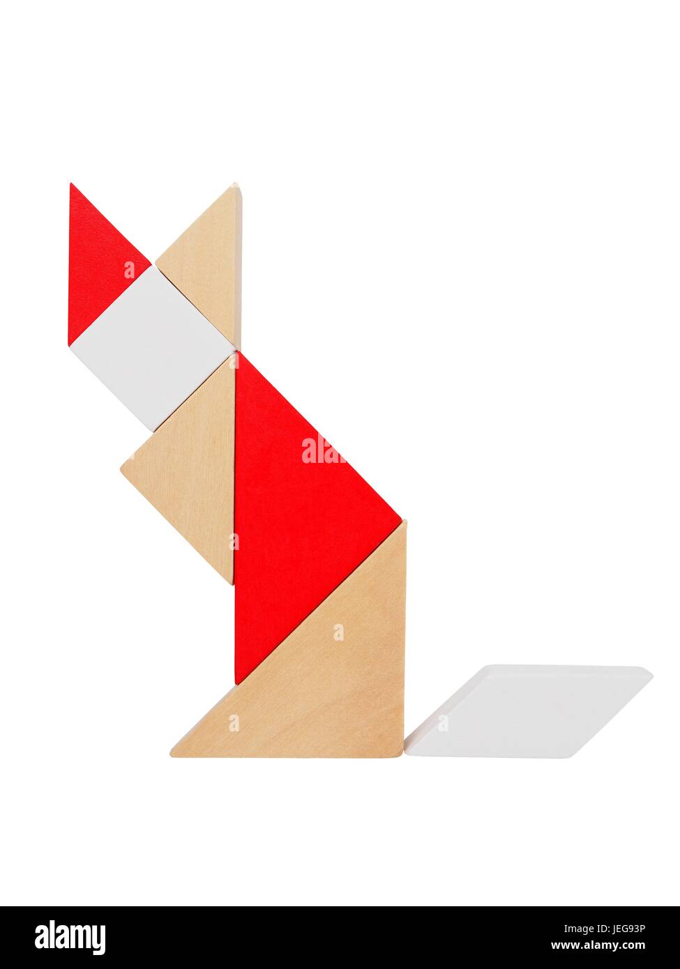 Silhouette De Chat Fait De La Tans Tangram Isolated On White Photo Stock Alamy