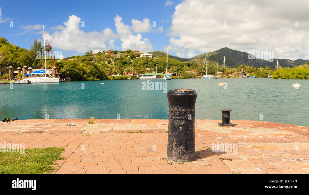 Nelsons Dockyard, est un parc national sur l'île d'Antigua. C'est le seul chantier naval géorgien travaillant sans cesse dans le monde. Banque D'Images