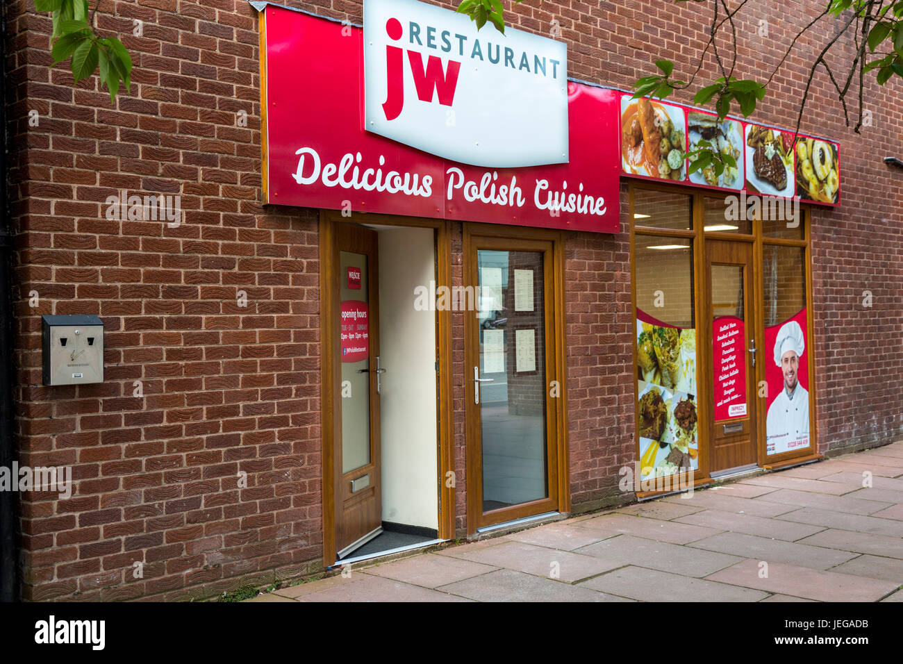 Carlisle, Angleterre, Royaume-Uni. Restaurant polonais. Banque D'Images