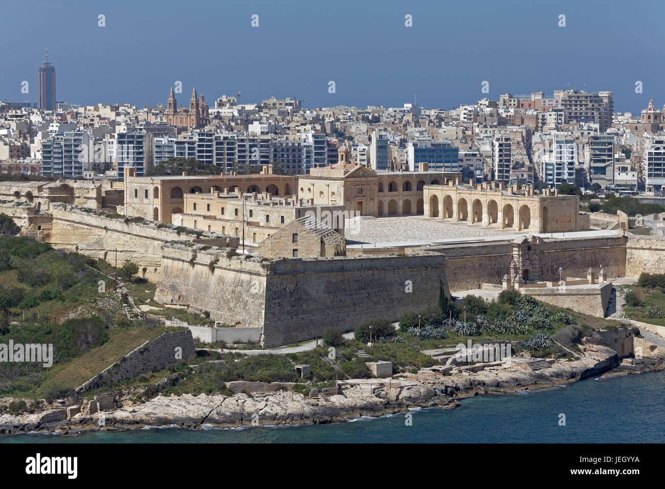 Fort Manoel, forteresse de l'Ordre de Saint-Jean, l'île Manoel, Gzira, Malte Banque D'Images