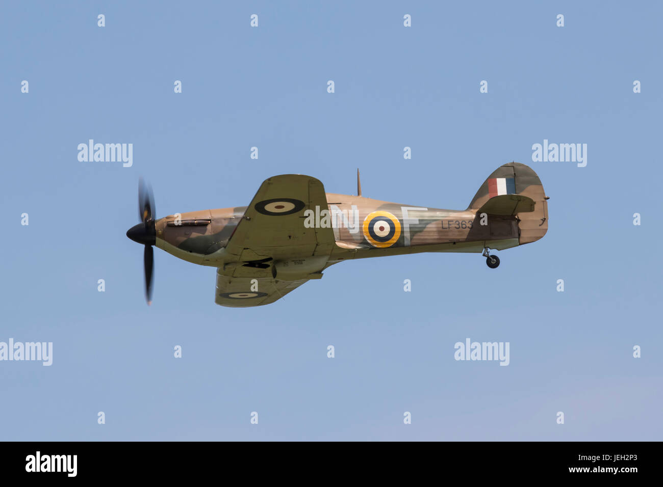 LF363 Hawker Hurricane de la Royal Air Force Battle of Britain Memorial Flight à l'aéroport international de Bristol 18/06/2017 pour la Journée de l'air Weston Banque D'Images