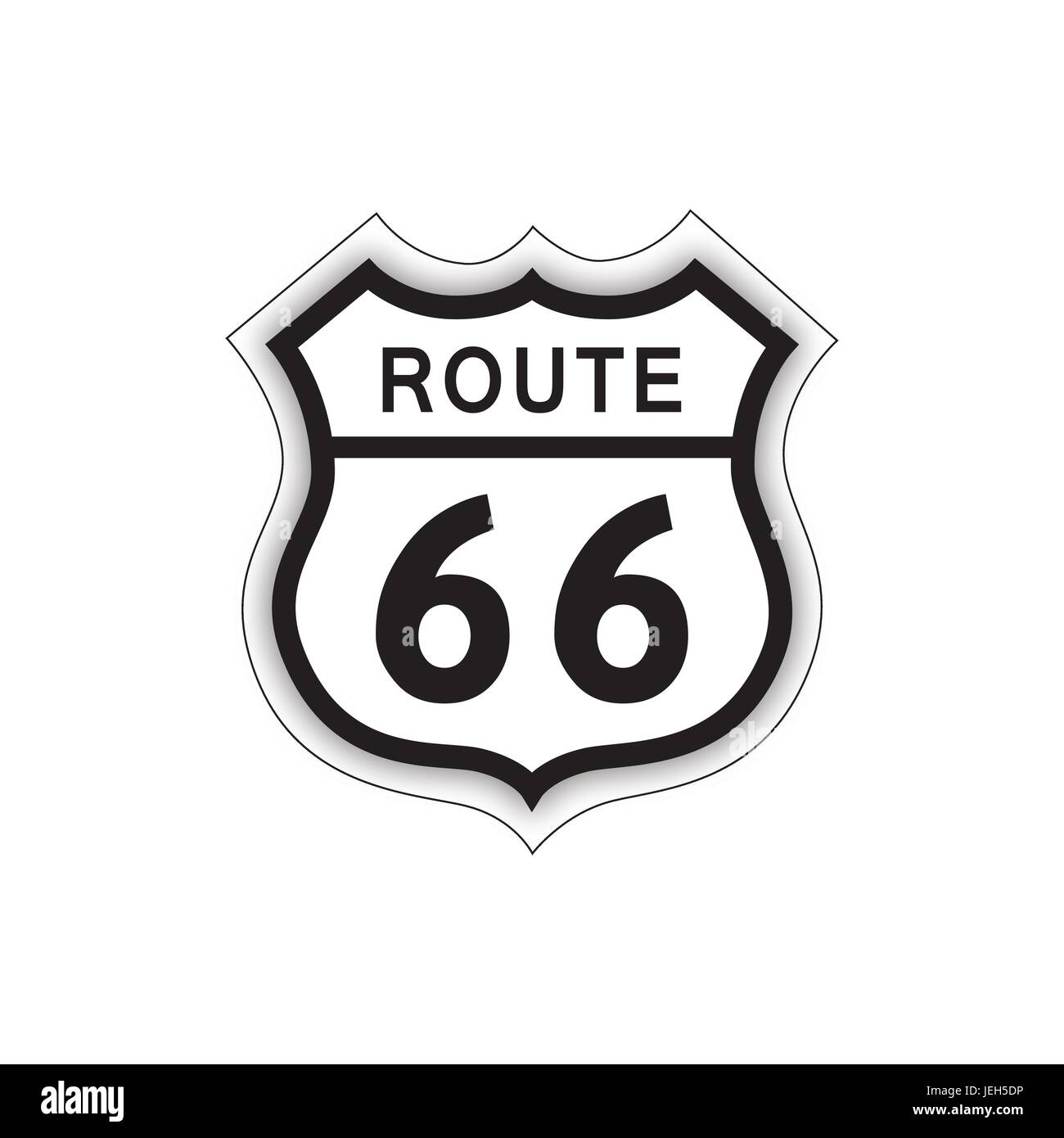 Voyages USA signe. route 66. étiquette icône american road Illustration de Vecteur