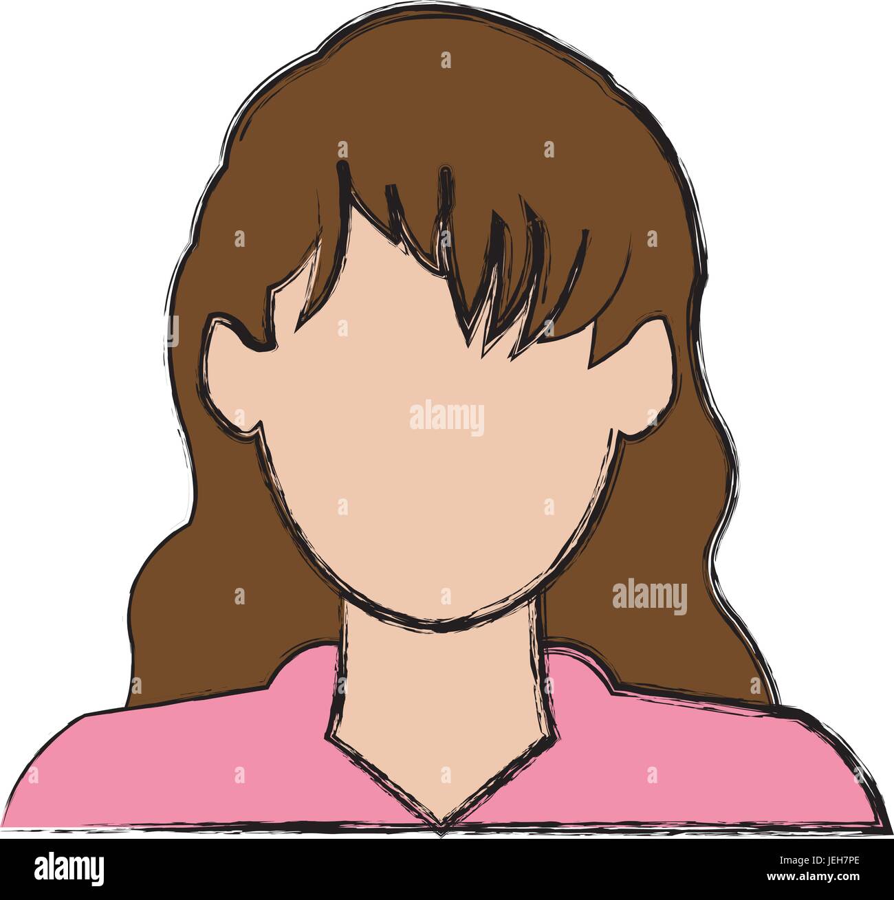 L'icône de profil d'utilisateur avatar femme gens femelle Illustration de Vecteur