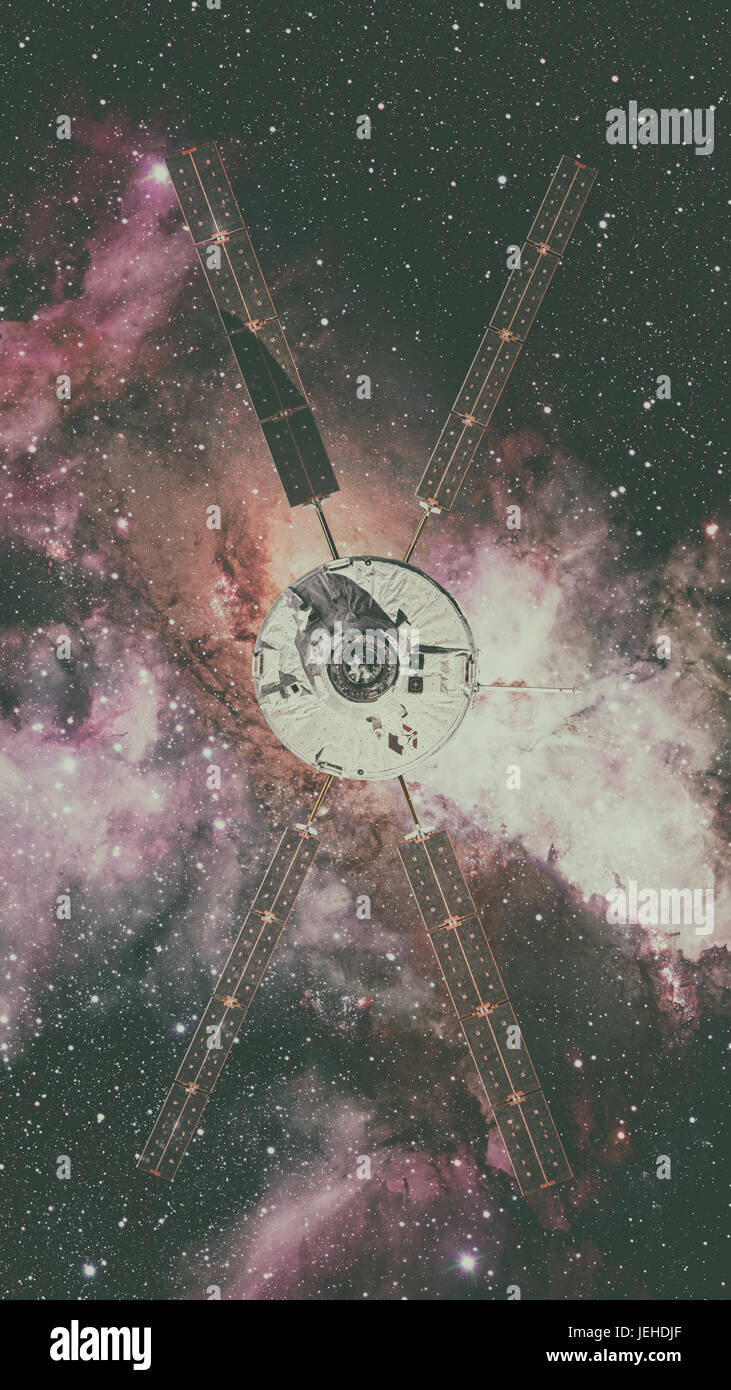 L'Agence spatiale européenne d'Automated Transfer Vehicle-4 Albert Einstein s'approche de la Station spatiale internationale. Banque D'Images