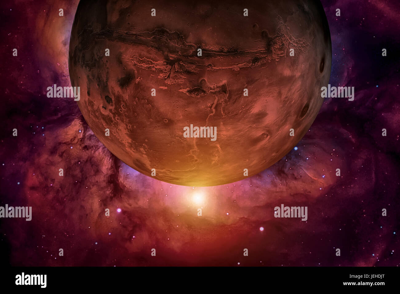 Système Solaire Mars Cest La Quatrième Planète à Partir