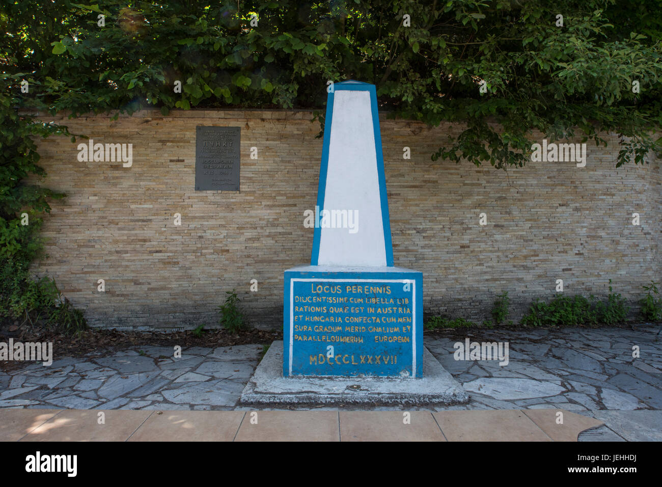 Le monument du centre géographique de l'Europe en Ukraine Banque D'Images