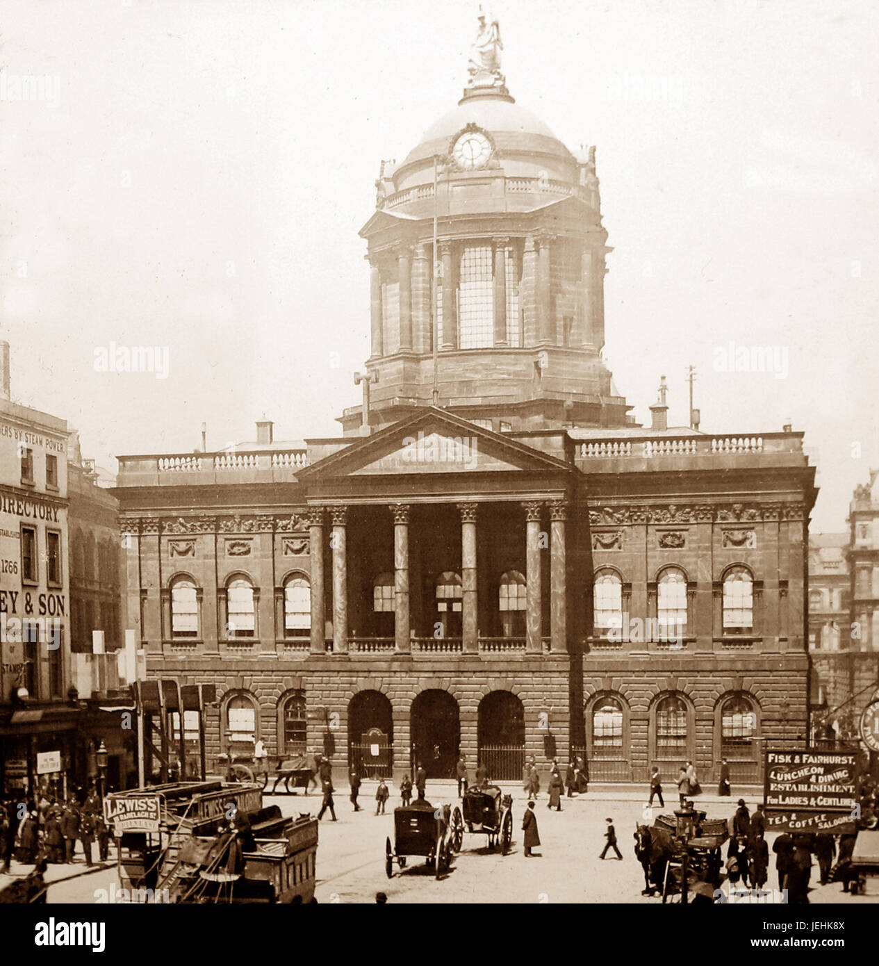 Liverpool Town Hall, en Angleterre, période victorienne Banque D'Images